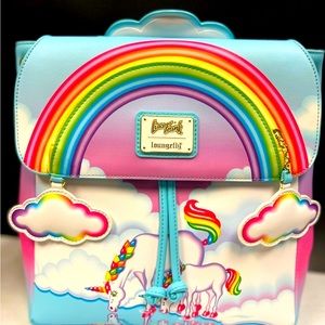 Loungefly lisa frank rainbow backpack new with tags